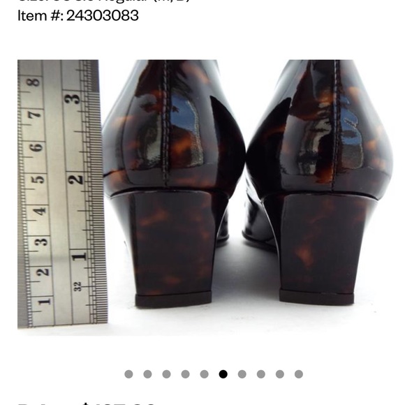 Stuart Weitzman Cognac Brown Tartaruga Wedge Pump - Picture 9 of 12